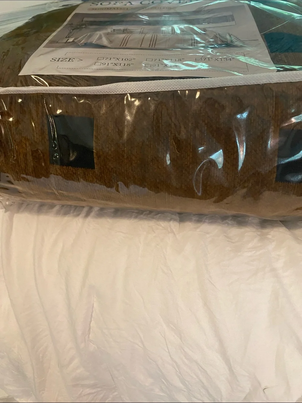 Brown Sofa Cover - Stretch Protective Slipcover